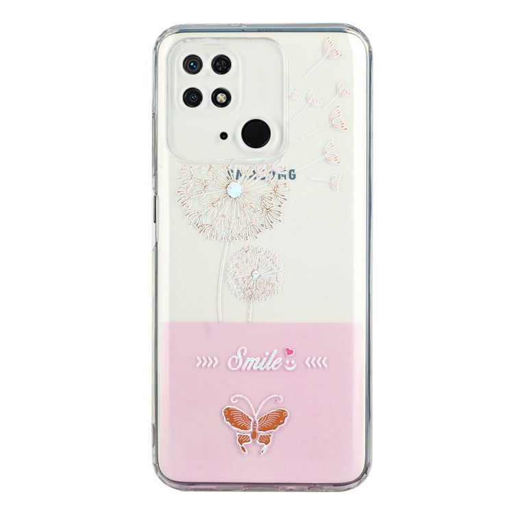 For Xiaomi Redmi 10C Bronzing Butterfly Flower Phone Case
