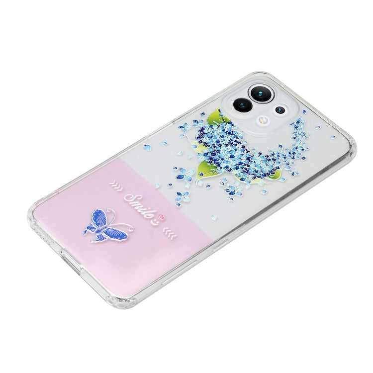 For Xiaomi Mi 11 Lite Bronzing Butterfly Flower Phone Case