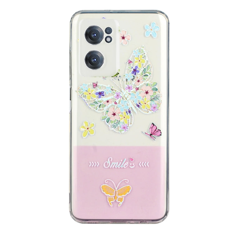 For OnePlus Nord CE 2 5G Bronzing Butterfly Flower Phone Case