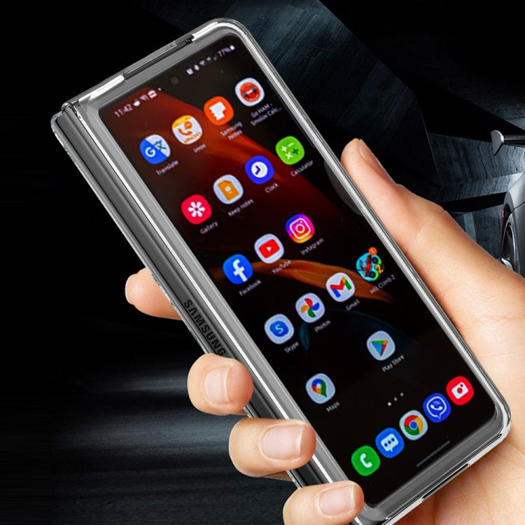 For Samsung Galaxy Fold4 5G Sliding Camera Design Ring Holder TPU Phone Case