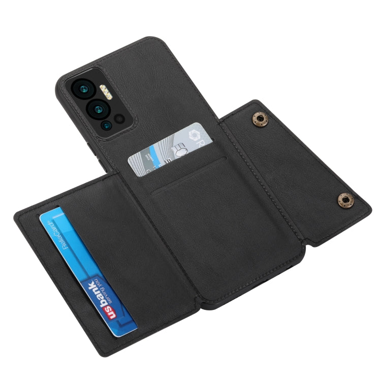 For Infinix Hot 12 Double Buckle Card Slots Magnetic Phone Case