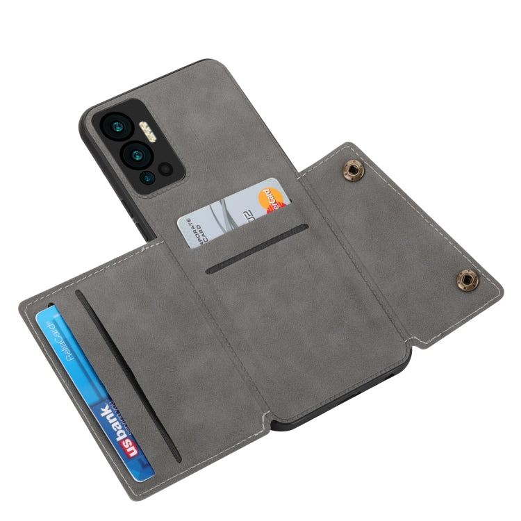 For Infinix Hot 12 Double Buckle Card Slots Magnetic Phone Case