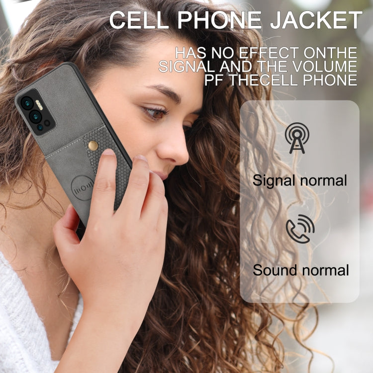 For Infinix Hot 12 Double Buckle Card Slots Magnetic Phone Case