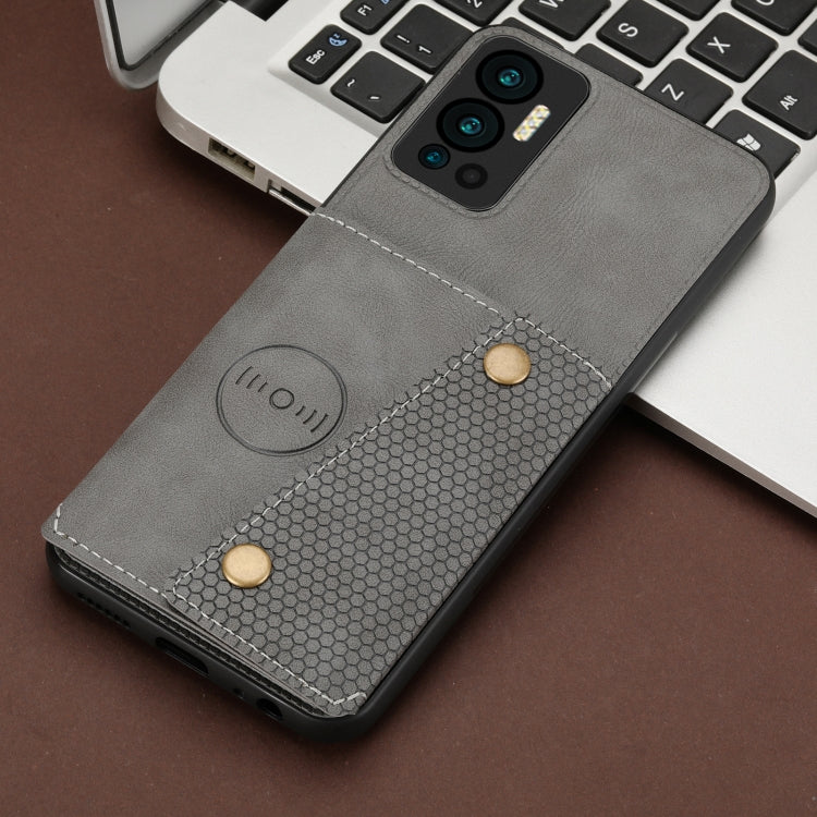 For Infinix Hot 12 Double Buckle Card Slots Magnetic Phone Case