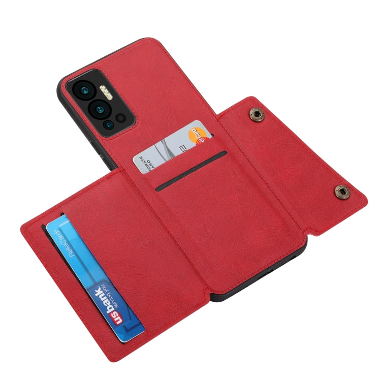 For Infinix Hot 12 Double Buckle Card Slots Magnetic Phone Case