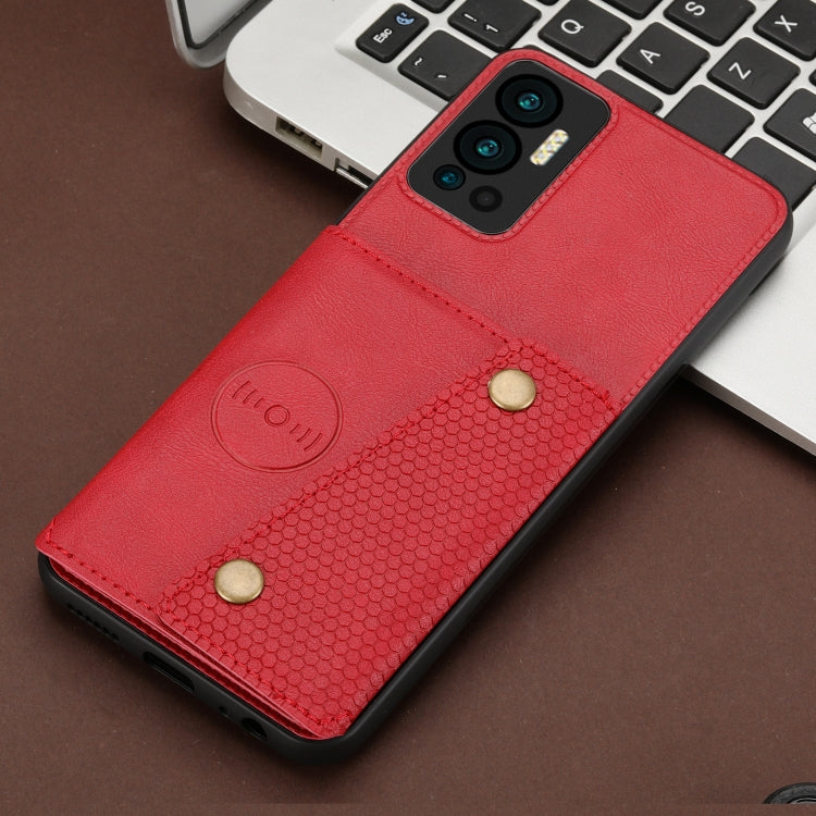 For Infinix Hot 12 Double Buckle Card Slots Magnetic Phone Case