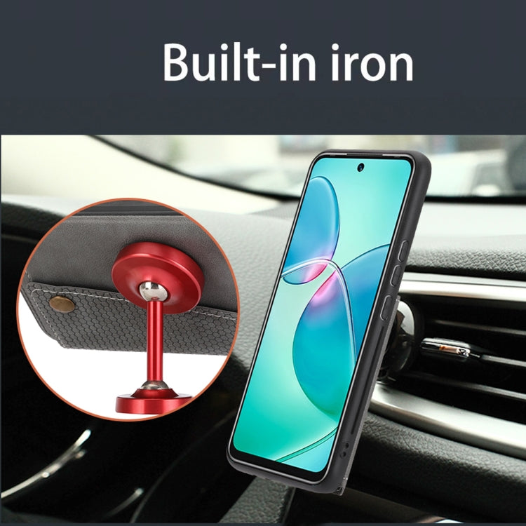 For Infinix Hot 12i Double Buckle Card Slots Magnetic Phone Case