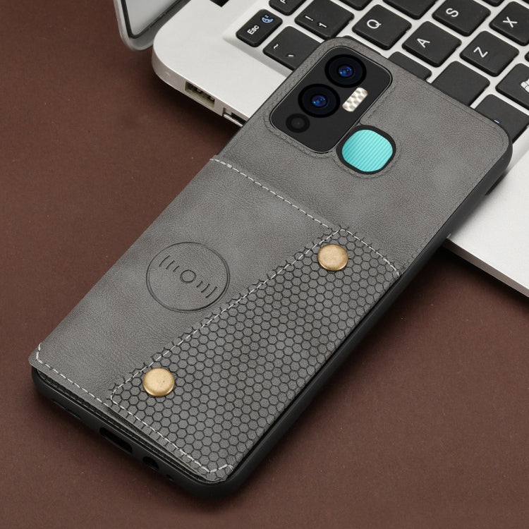 For Infinix Hot 12i Double Buckle Card Slots Magnetic Phone Case