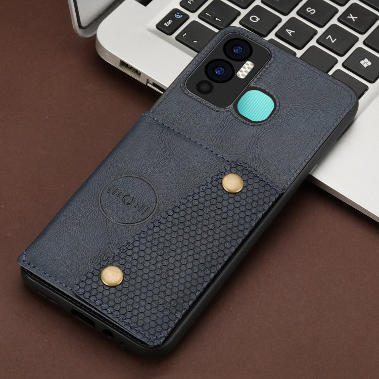For Infinix Hot 12 Play Double Buckle Card Slots Magnetic Phone Case
