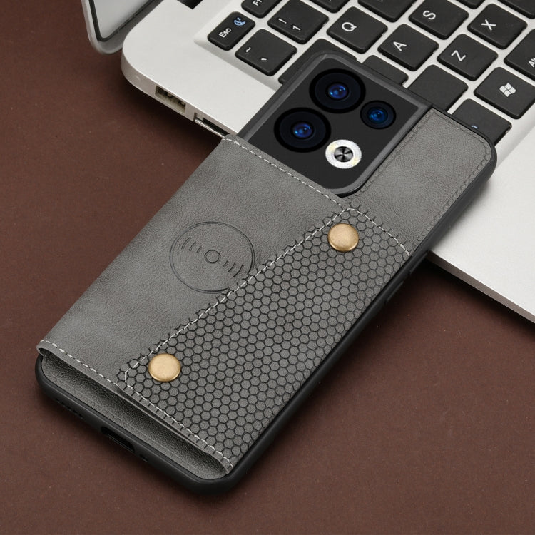 For OPPO Reno8 Pro Double Buckle Card Slots Magnetic Phone Case