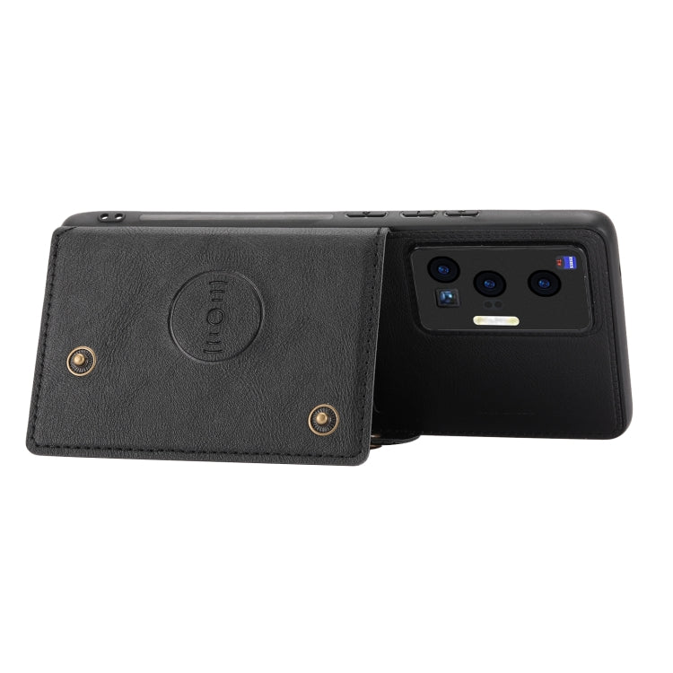 For vivo X70 Pro Double Buckle Card Slots Magnetic Phone Case