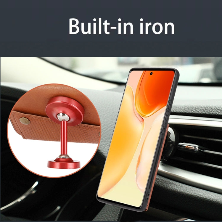 For vivo X70 Pro Double Buckle Card Slots Magnetic Phone Case
