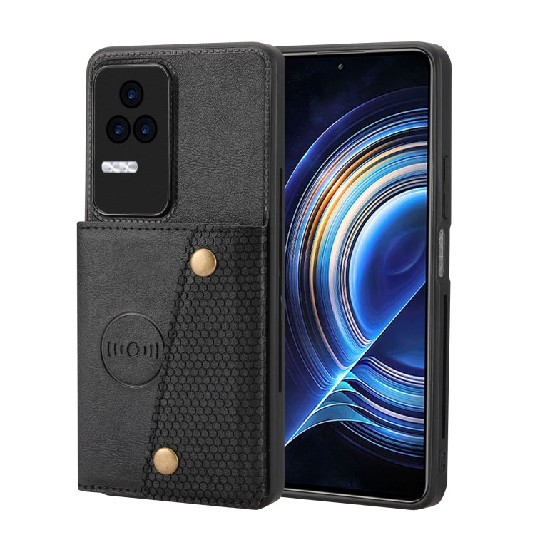 For Xiaomi Redmi K50 Pro Double Buckle Card Slots Magnetic Phone Case