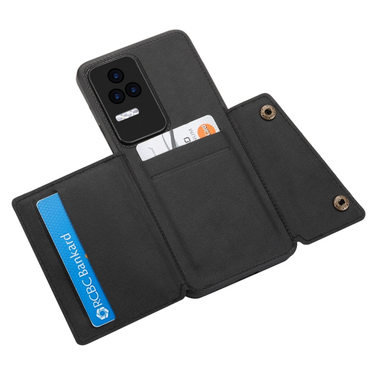 For Xiaomi Redmi K50 Pro Double Buckle Card Slots Magnetic Phone Case