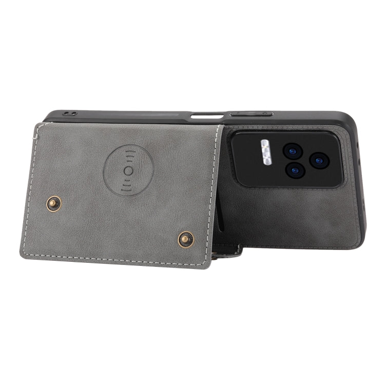 For Xiaomi Redmi K50 Pro Double Buckle Card Slots Magnetic Phone Case