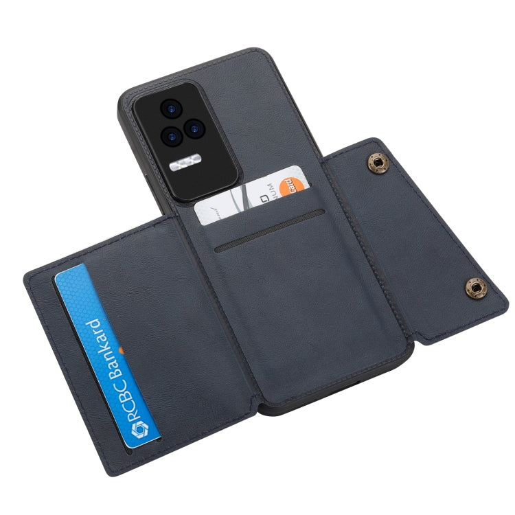 For Xiaomi Redmi K50 Pro Double Buckle Card Slots Magnetic Phone Case