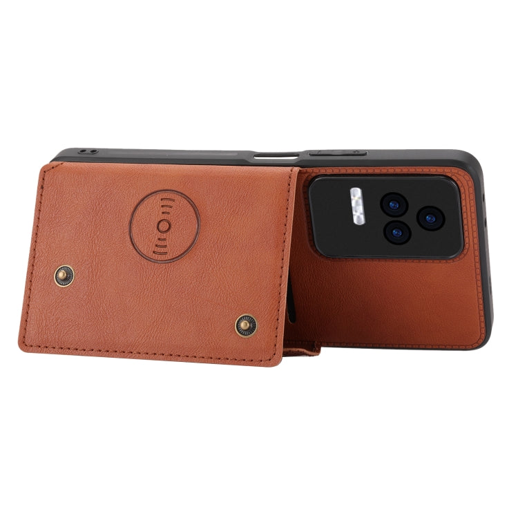 For Xiaomi Redmi K50 Pro Double Buckle Card Slots Magnetic Phone Case