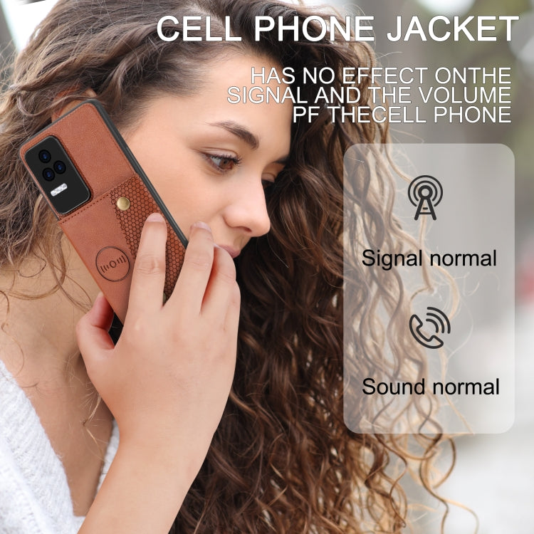 For Xiaomi Redmi K50 Pro Double Buckle Card Slots Magnetic Phone Case