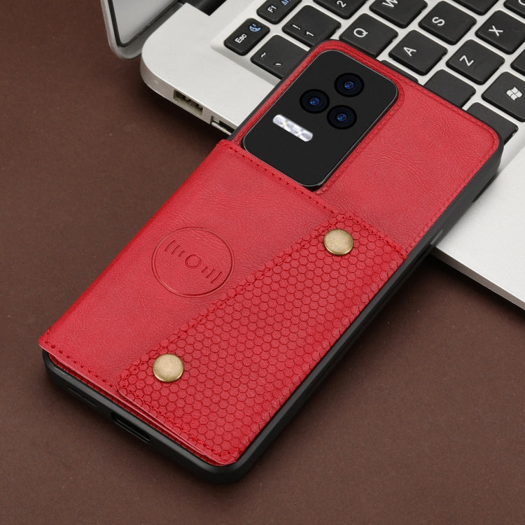 For Xiaomi Redmi K50 Pro Double Buckle Card Slots Magnetic Phone Case