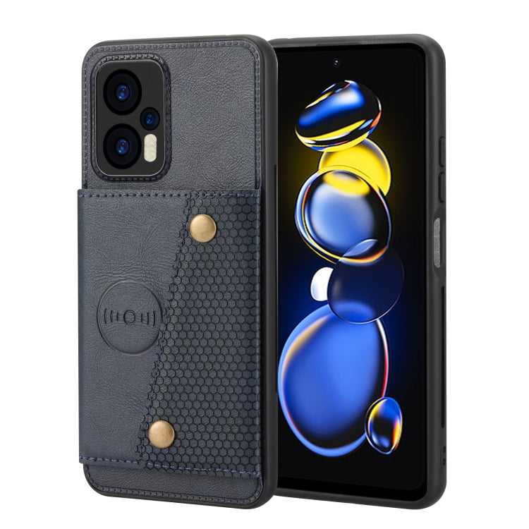 For Xiaomi Redmi Note 11T Pro Double Buckle Card Slots Magnetic Phone Case