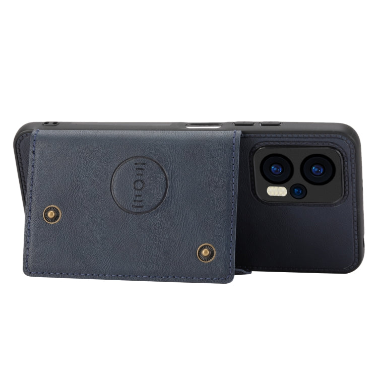 For Xiaomi Redmi Note 11T Pro Double Buckle Card Slots Magnetic Phone Case