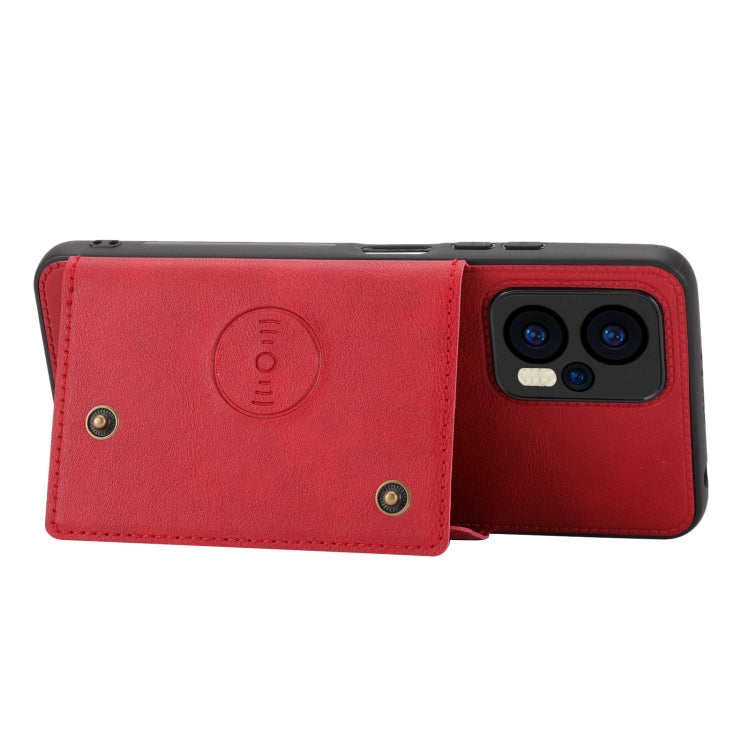 For Xiaomi Redmi Note 11T Pro Double Buckle Card Slots Magnetic Phone Case