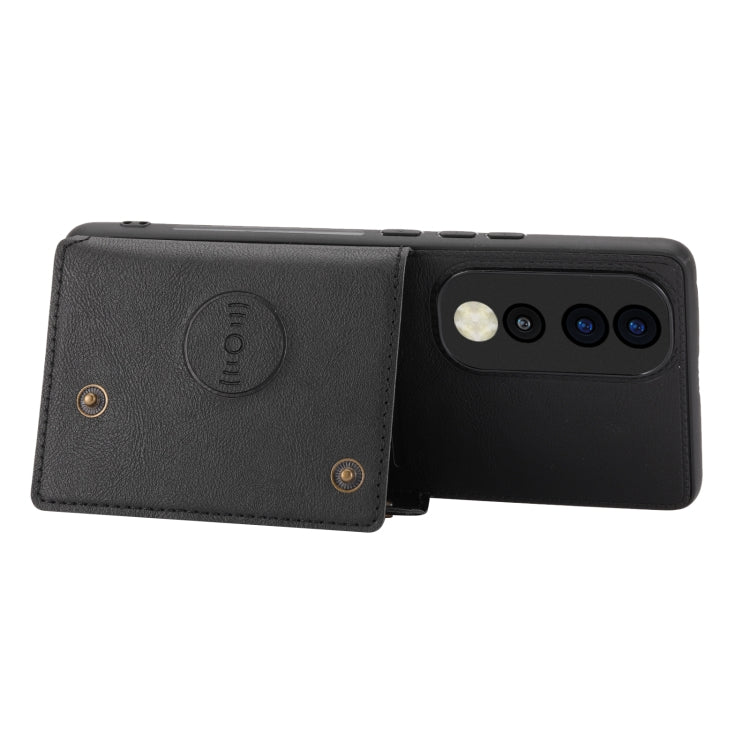 For Honor 70 Double Buckle Card Slots Magnetic Phone Case
