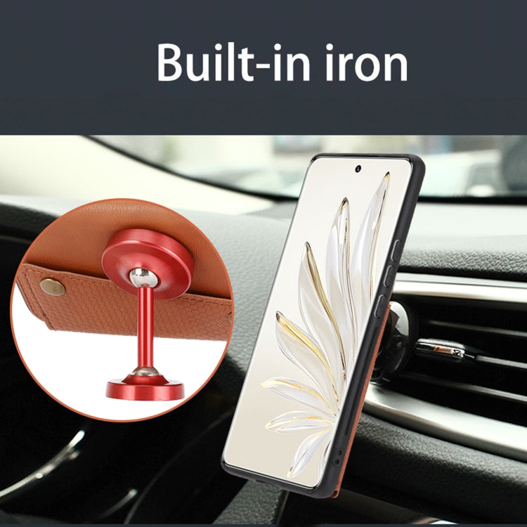 For Honor 70 Double Buckle Card Slots Magnetic Phone Case