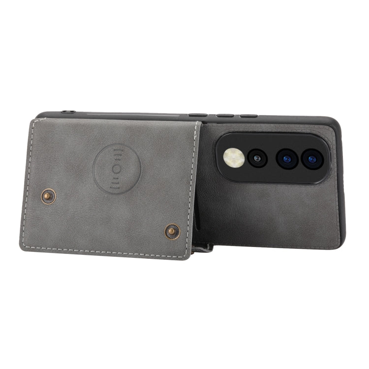 For Honor 70 Double Buckle Card Slots Magnetic Phone Case