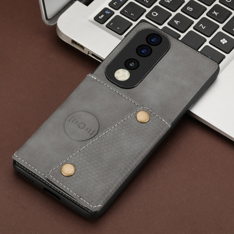 For Honor 70 Double Buckle Card Slots Magnetic Phone Case