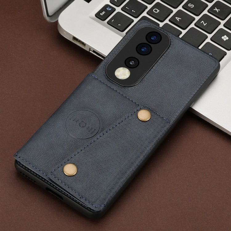 For Honor 70 Double Buckle Card Slots Magnetic Phone Case
