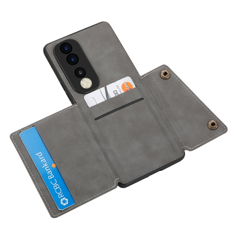 For Honor 70 Pro Double Buckle Card Slots Magnetic Phone Case