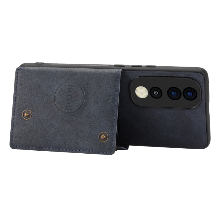 For Honor 70 Pro Double Buckle Card Slots Magnetic Phone Case