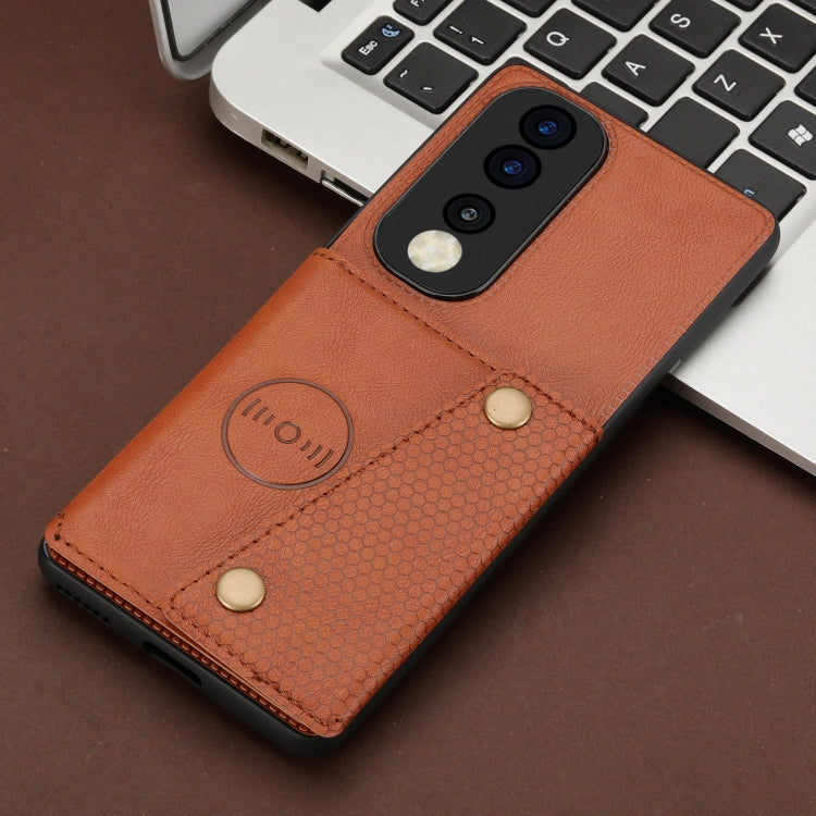 For Honor 70 Pro Double Buckle Card Slots Magnetic Phone Case