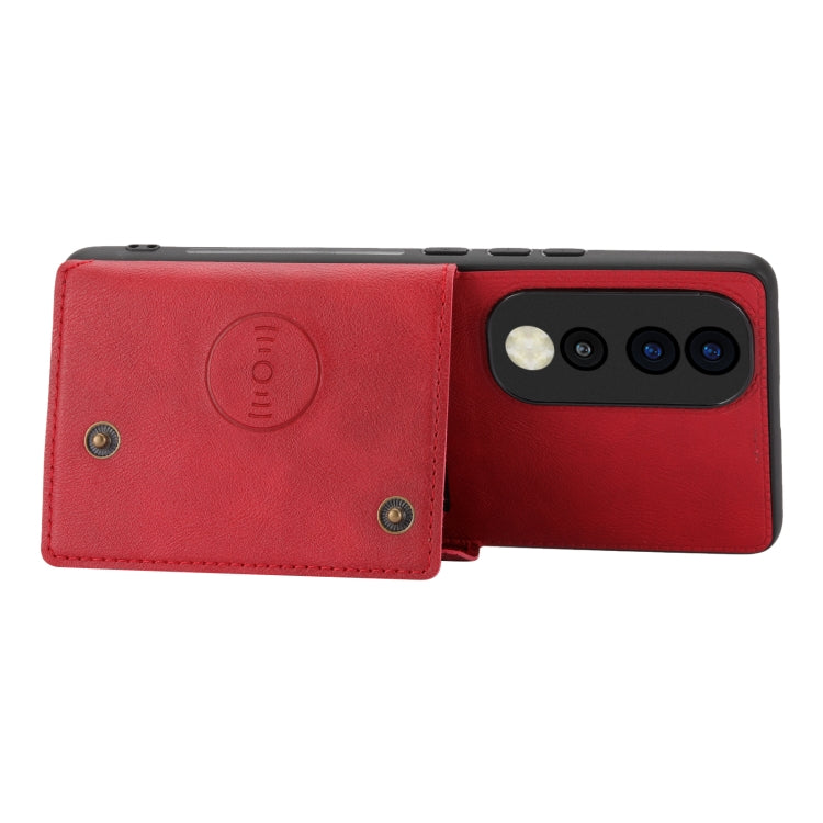 For Honor 70 Pro Double Buckle Card Slots Magnetic Phone Case