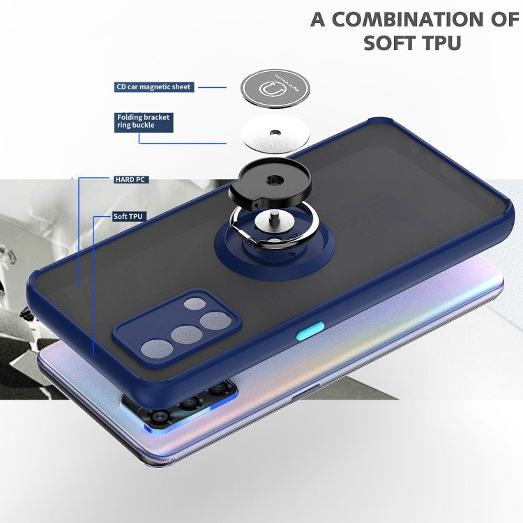 For OPPO A74 4G Q Shadow 1 Series TPU + PC Phone Case with Ring Holder