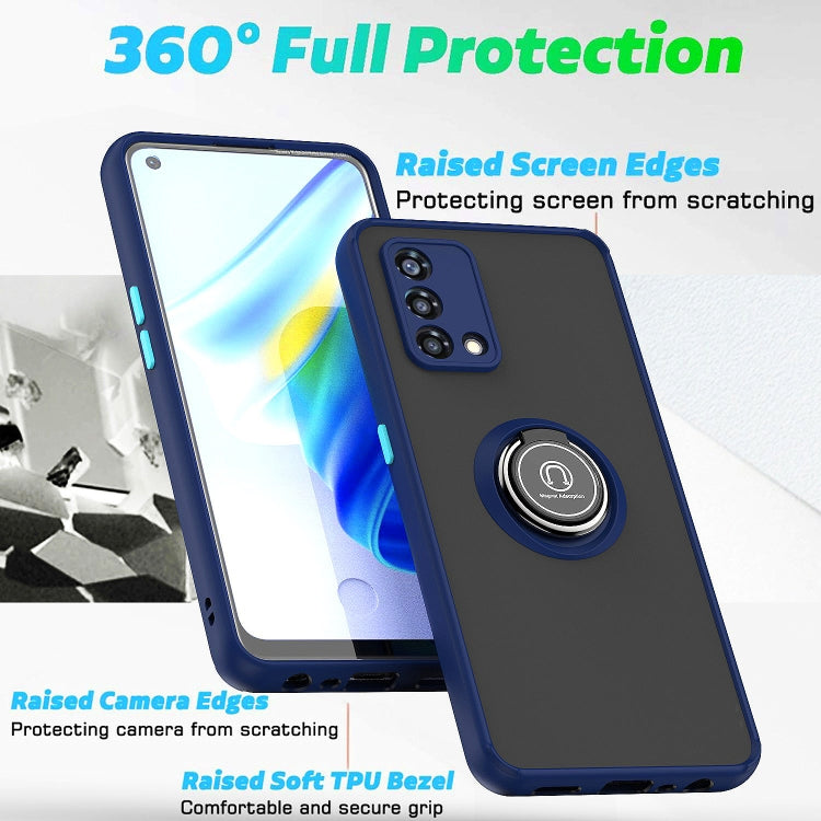 For OPPO A74 4G Q Shadow 1 Series TPU + PC Phone Case with Ring Holder