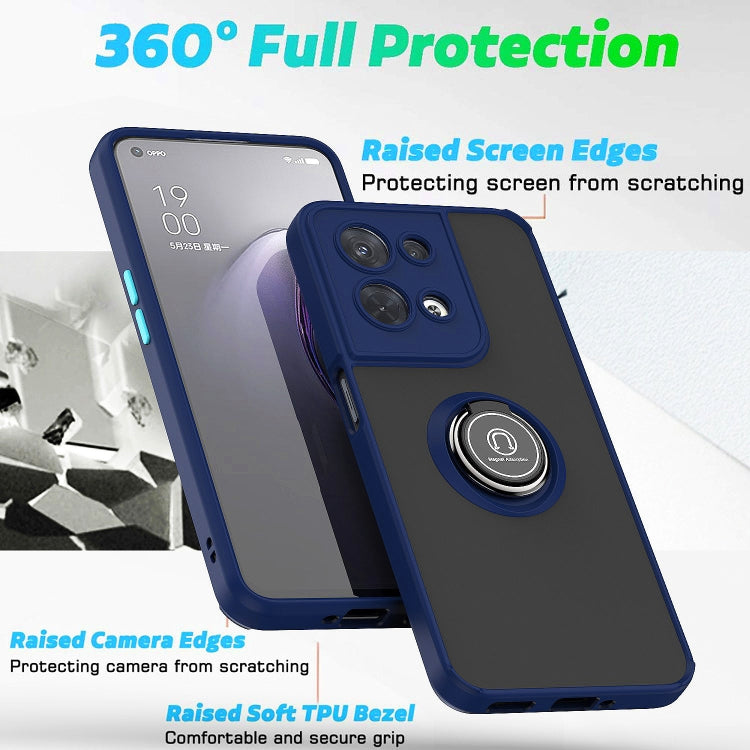 For OPPO Reno8 Pro+ Q Shadow 1 Series TPU + PC Phone Case with Ring Holder