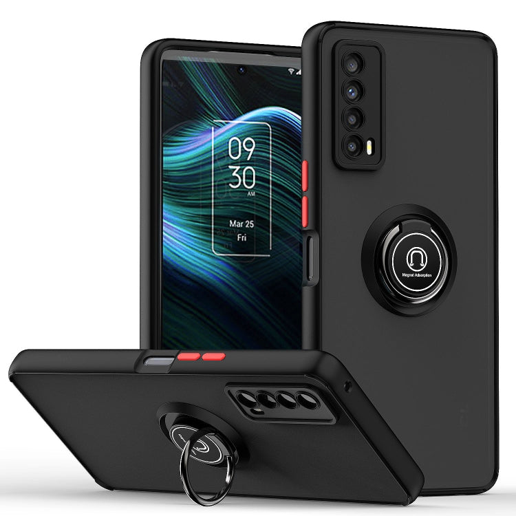 For TCL Stylus 5G Q Shadow 1 Series TPU + PC Phone Case with Ring Holder