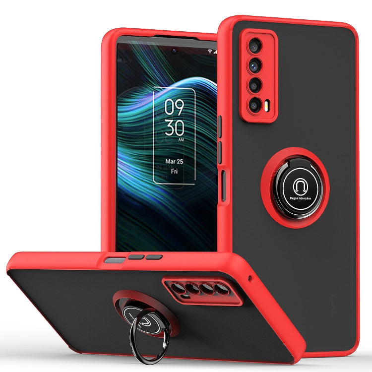 For TCL Stylus 5G Q Shadow 1 Series TPU + PC Phone Case with Ring Holder