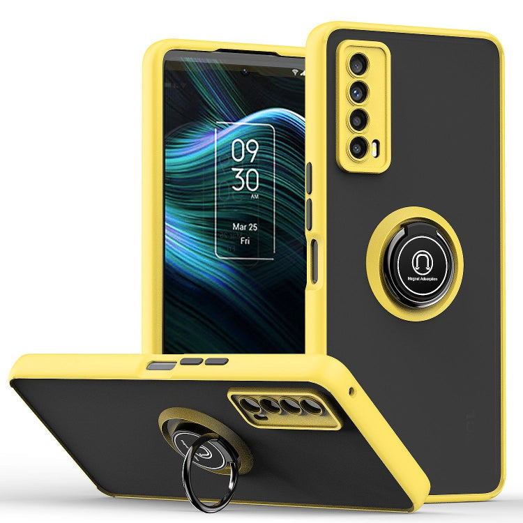 For TCL Stylus 5G Q Shadow 1 Series TPU + PC Phone Case with Ring Holder