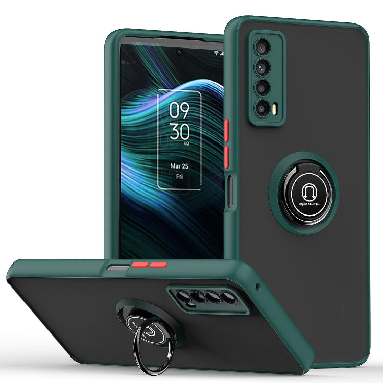 For TCL Stylus 5G Q Shadow 1 Series TPU + PC Phone Case with Ring Holder