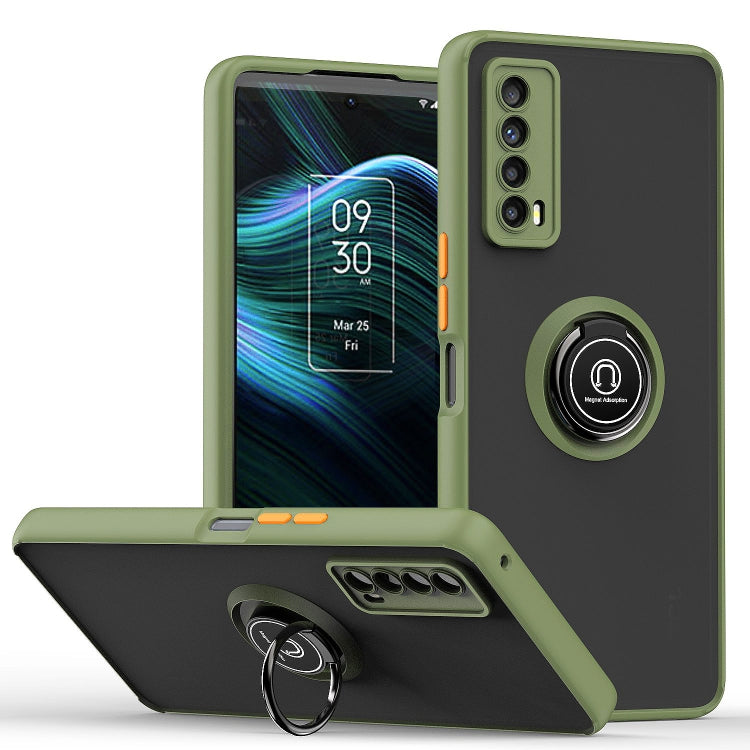 For TCL Stylus 5G Q Shadow 1 Series TPU + PC Phone Case with Ring Holder