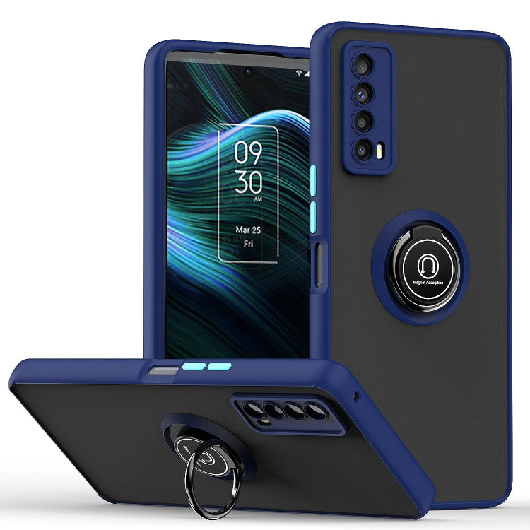 For TCL Stylus 5G Q Shadow 1 Series TPU + PC Phone Case with Ring Holder