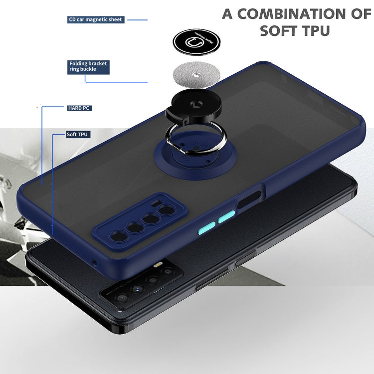 For TCL Stylus 5G Q Shadow 1 Series TPU + PC Phone Case with Ring Holder