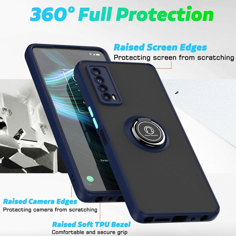 For TCL Stylus 5G Q Shadow 1 Series TPU + PC Phone Case with Ring Holder