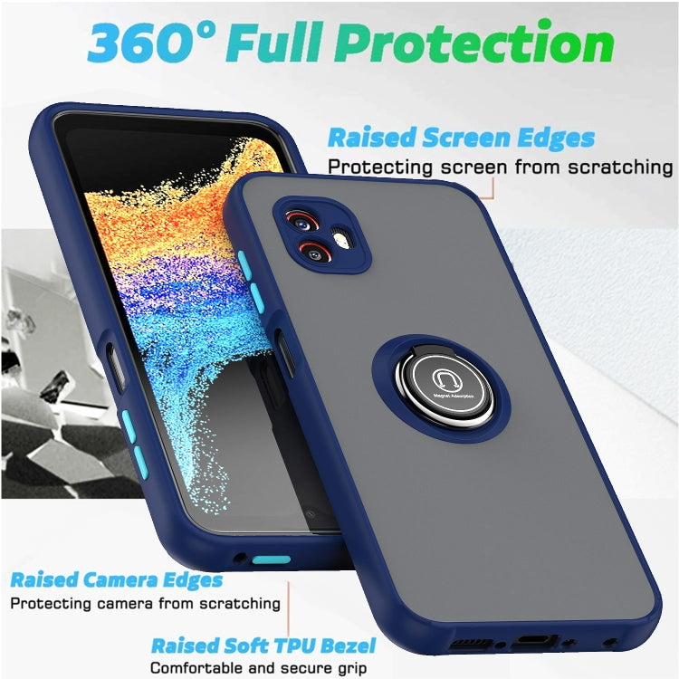 For Samsung Galaxy Xcover6 Pro Q Shadow 1 Series TPU + PC Phone Case with Ring Holder