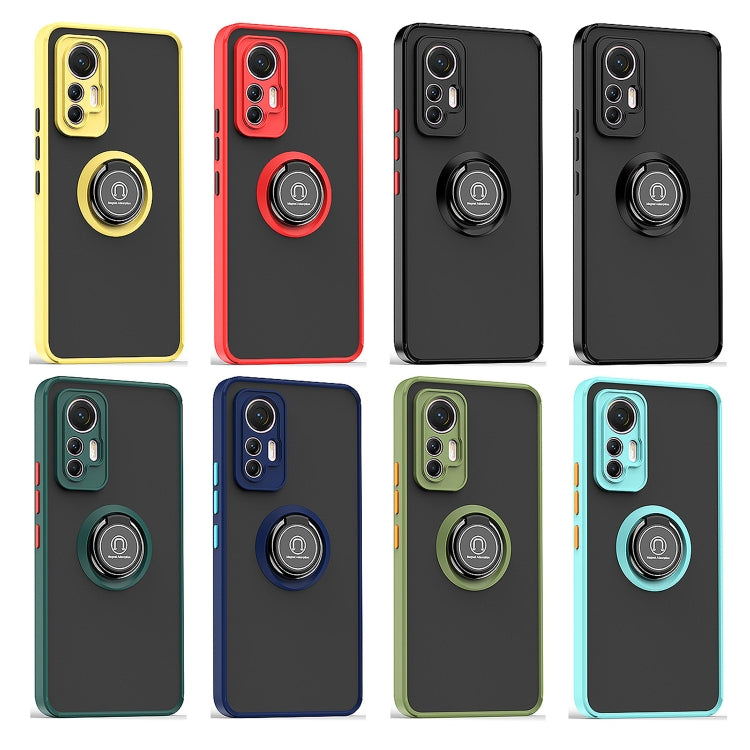 For Xiaomi 12 Lite Q Shadow 1 Series TPU + PC Phone Case with Ring Holder