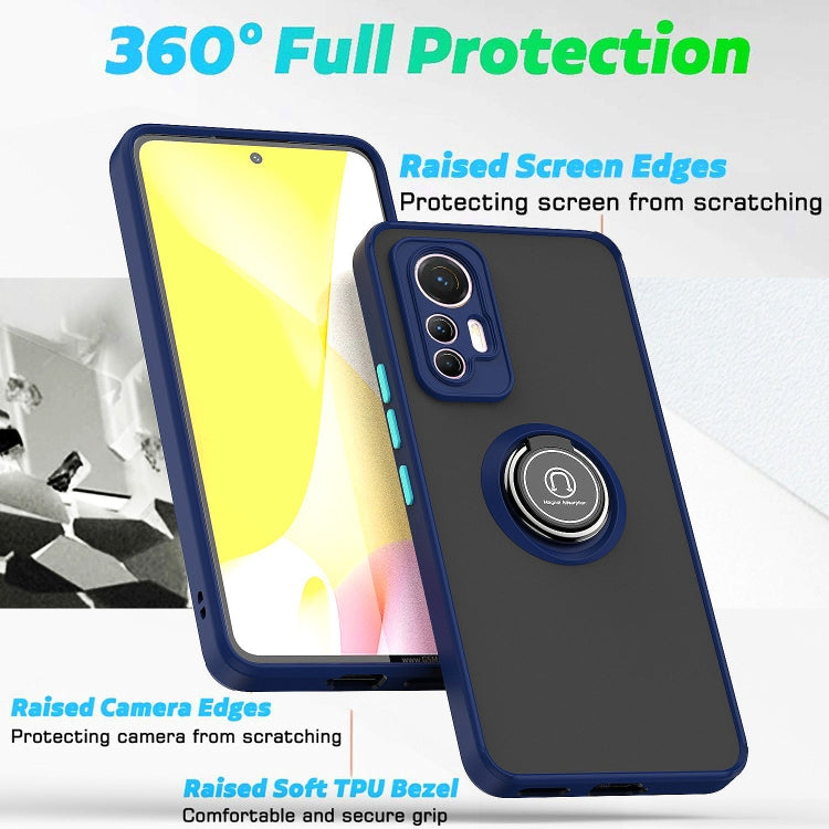 For Xiaomi 12 Lite Q Shadow 1 Series TPU + PC Phone Case with Ring Holder