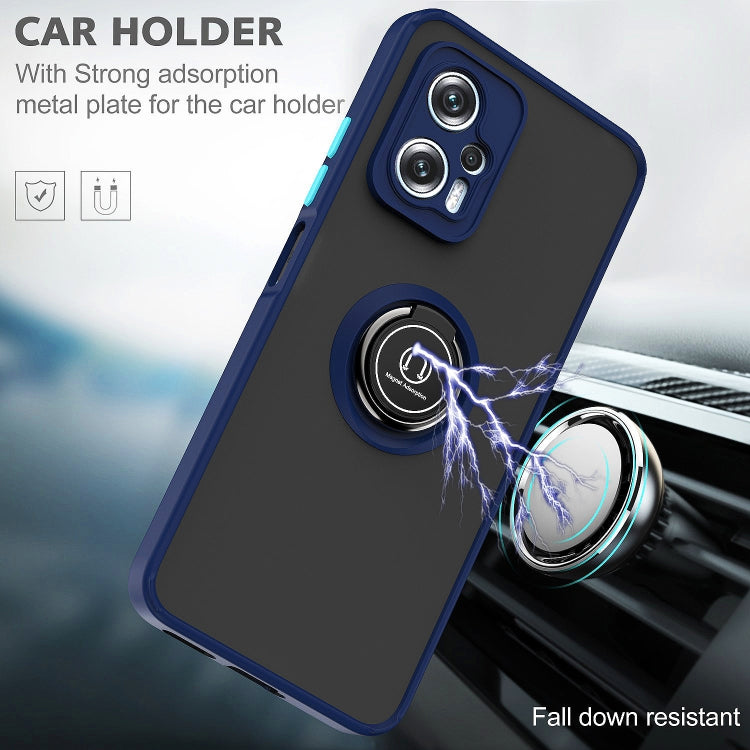 For Xiaomi Poco X4 GT Q Shadow 1 Series TPU + PC Phone Case with Ring Holder